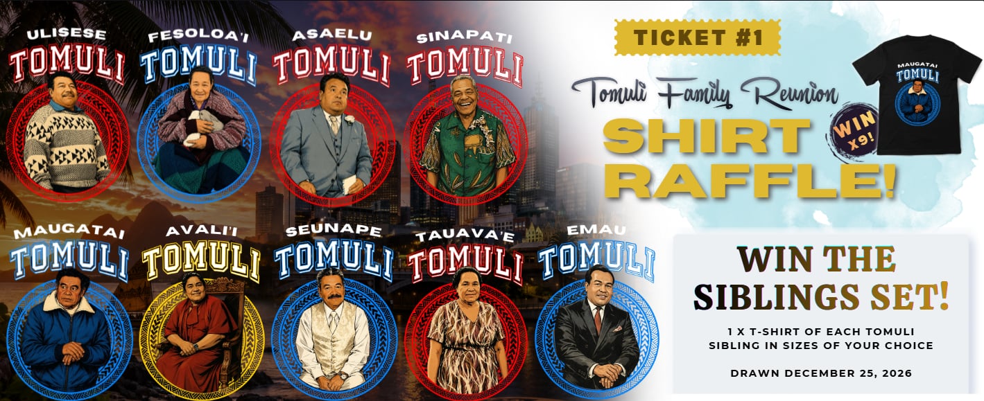 Tomuli Family Reunion raffle — win the siblings shirt set
